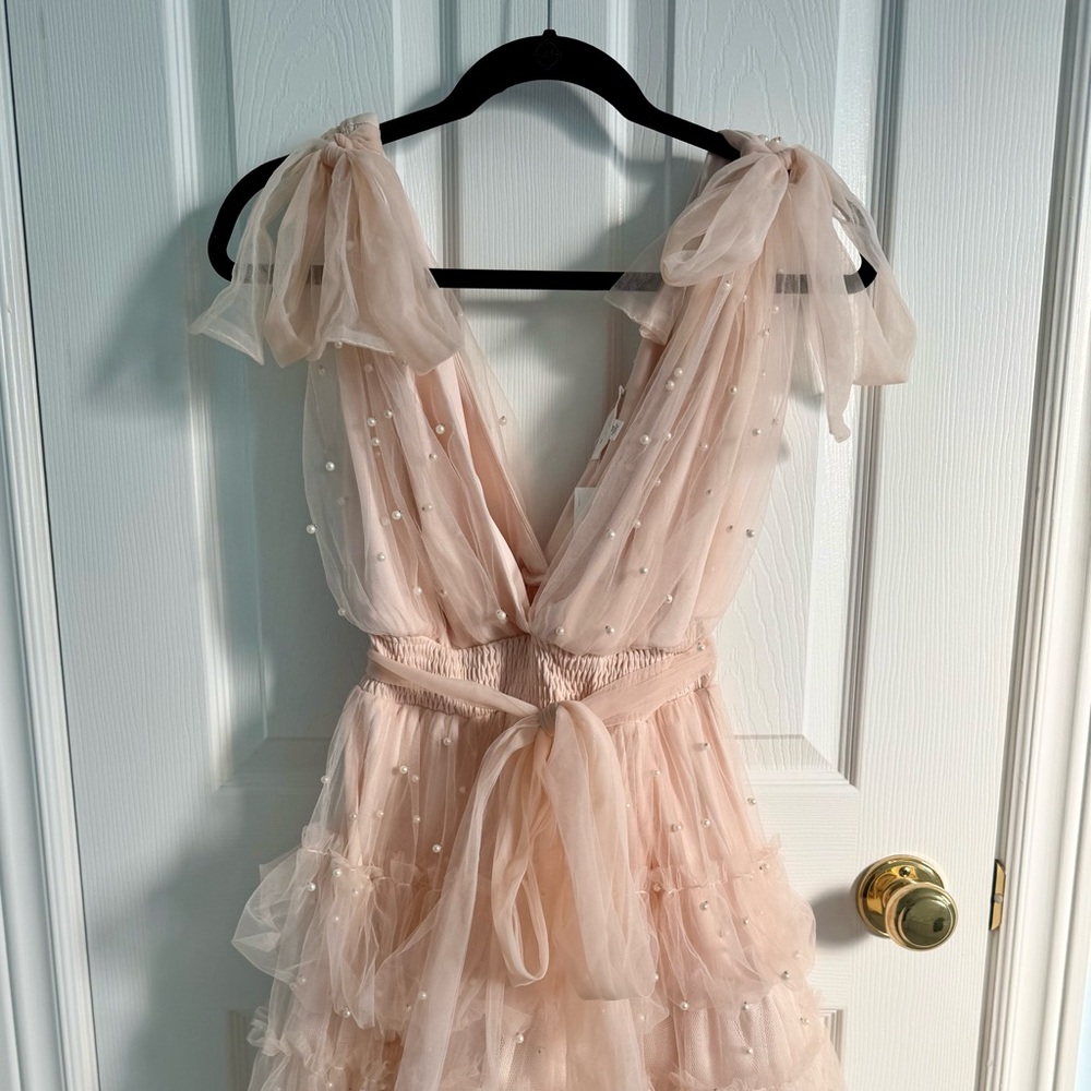 Mable Blush Tulle Mini Dress - NWT